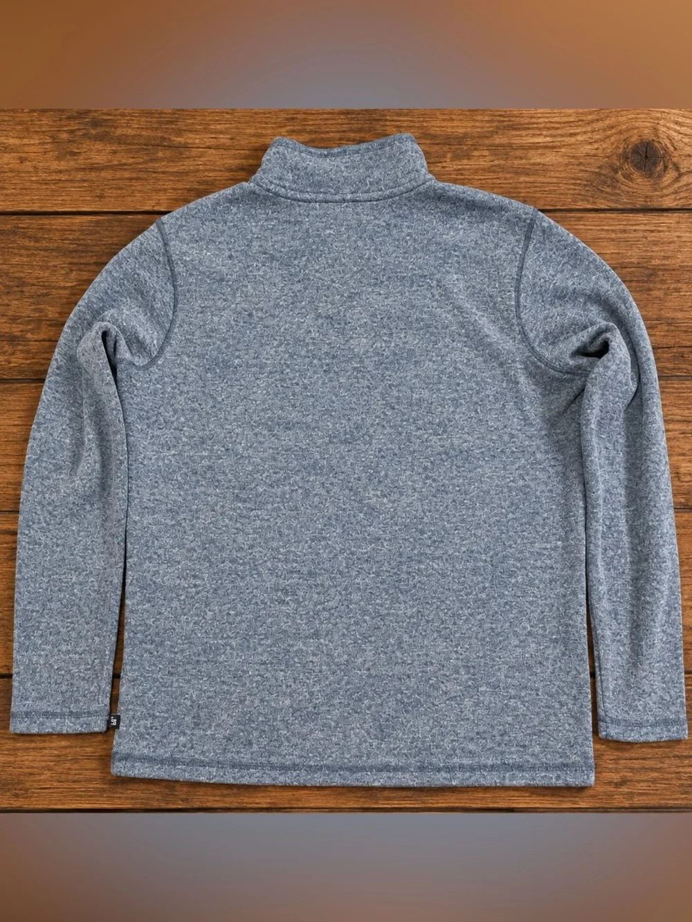 GAP Men’s Large Heather Blue-Gray Quarter Zip Pullover Sweater